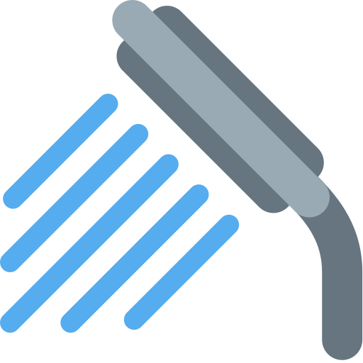 Shower as drawn by Twitter / X in Twemoji 2.1