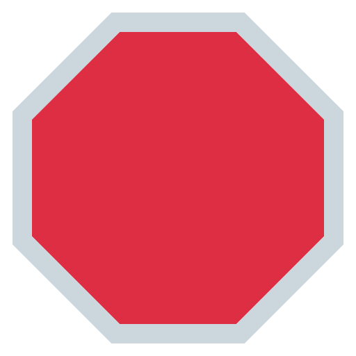 Stop Sign as drawn by Twitter / X in Twemoji 2.1
