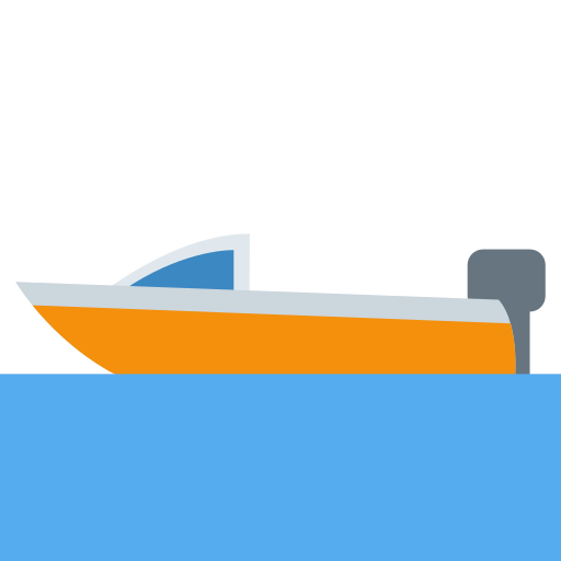 Motor Boat as drawn by Twitter / X in Twemoji 2.1
