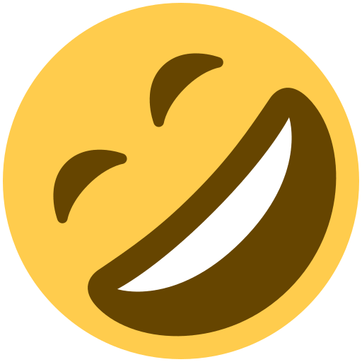 Rolling on the Floor Laughing as drawn by Twitter / X in Twemoji 2.1