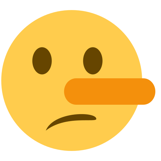 Cara De Mentiroso as drawn by Twitter / X in Twemoji 2.1