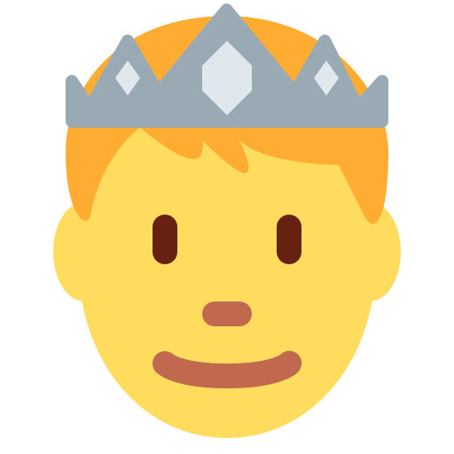 Prince as drawn by Twitter / X in Twemoji 2.1