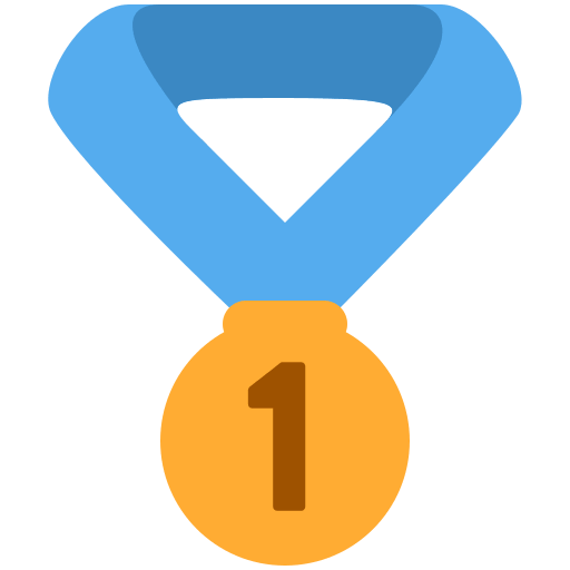 1st Place Medal as drawn by Twitter / X in Twemoji 2.1