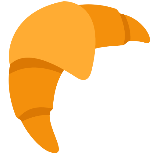 Croissant as drawn by Twitter / X in Twemoji 2.1