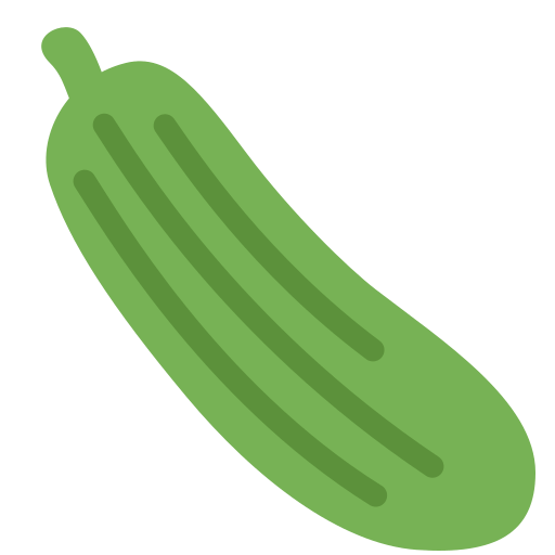 Cucumber as drawn by Twitter / X in Twemoji 2.1