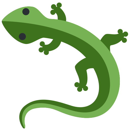 سحلية as drawn by Twitter / X in Twemoji 2.1