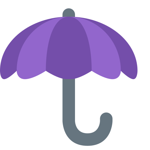 Umbrella as drawn by Twitter / X in Twemoji 2.1