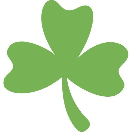 Shamrock as drawn by Twitter / X in Twemoji 2.1