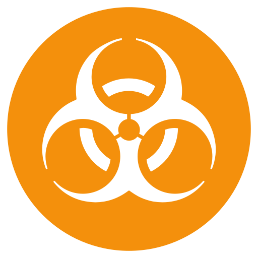 Biohazard as drawn by Twitter / X in Twemoji 2.1