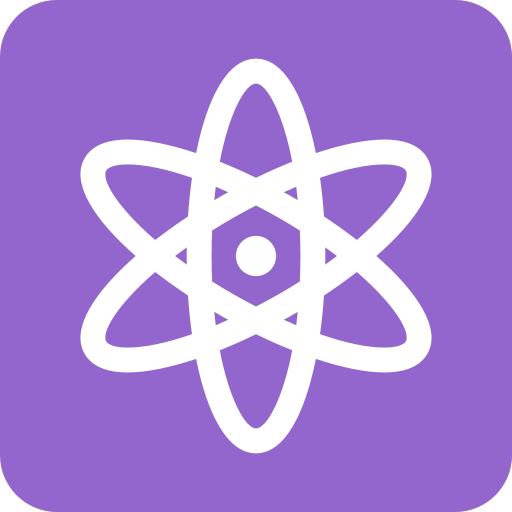 Atom Symbol as drawn by Twitter / X in Twemoji 2.1