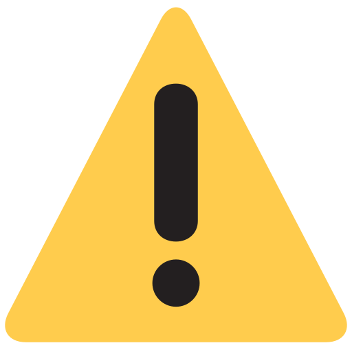 Warning as drawn by Twitter / X in Twemoji 2.1