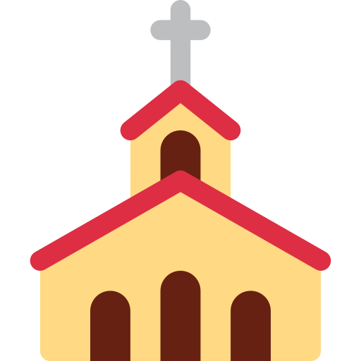Church as drawn by Twitter / X in Twemoji 2.1