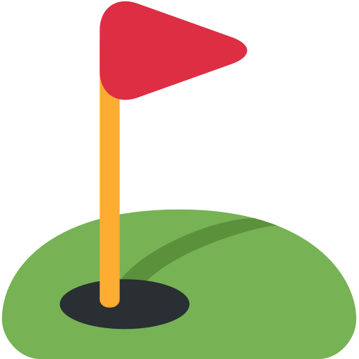 Flag in Hole as drawn by Twitter / X in Twemoji 2.1