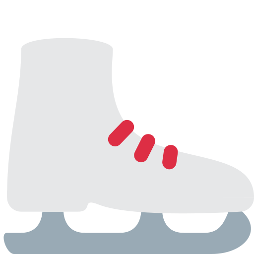 Ice Skate as drawn by Twitter / X in Twemoji 2.1