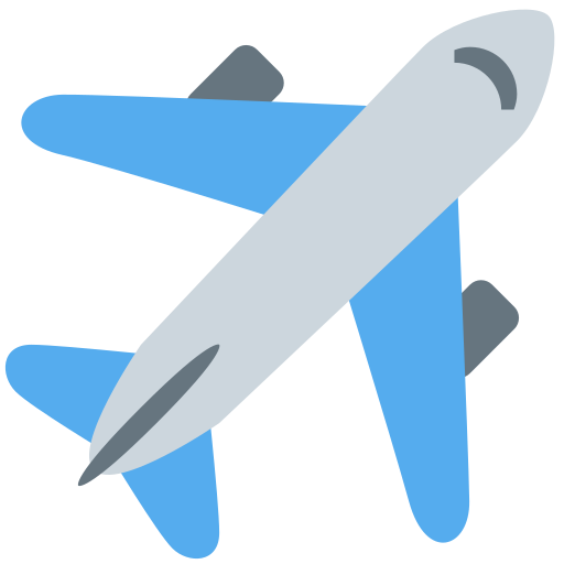 Airplane as drawn by Twitter / X in Twemoji 2.1
