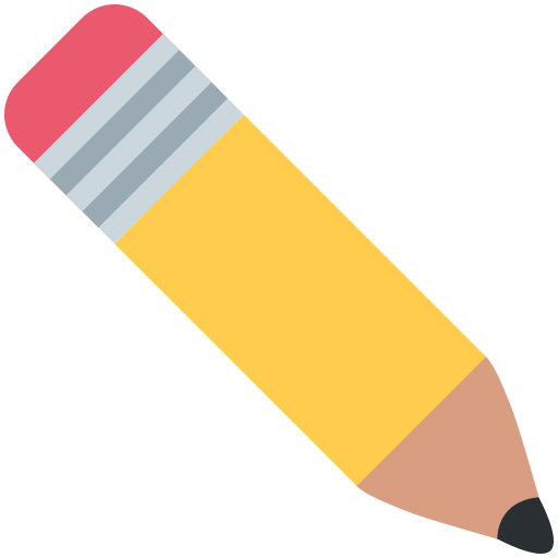 Pencil as drawn by Twitter / X in Twemoji 2.1