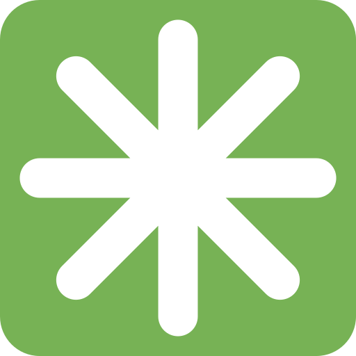 Eight-Spoked Asterisk as drawn by Twitter / X in Twemoji 2.1