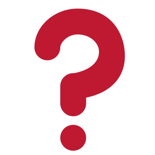 Red Question Mark as drawn by Twitter / X in Twemoji 2.1