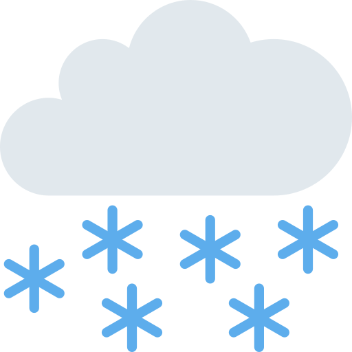 Cloud with Snow as drawn by Twitter / X in Twemoji 2.2.1