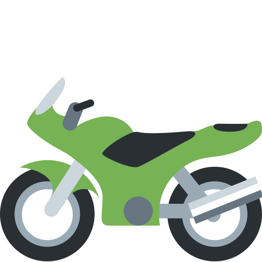 Motorcycle as drawn by Twitter / X in Twemoji 2.2.1