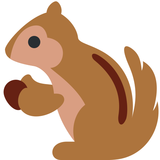 Chipmunk as drawn by Twitter / X in Twemoji 2.2.1