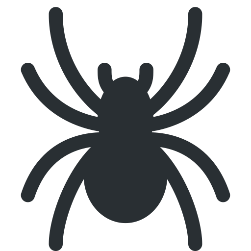 Spider as drawn by Twitter / X in Twemoji 2.2.1