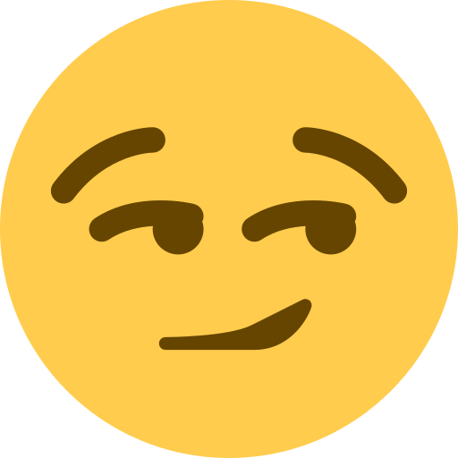 Smirking Face as drawn by Twitter / X in Twemoji 2.2.1