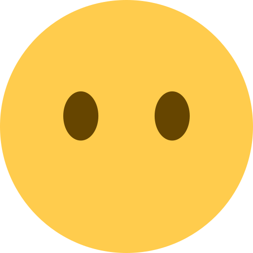 Face Without Mouth as drawn by Twitter / X in Twemoji 2.2.1