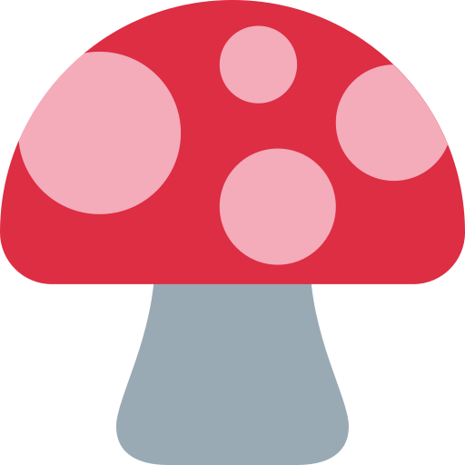 Mushroom as drawn by Twitter / X in Twemoji 2.2.2