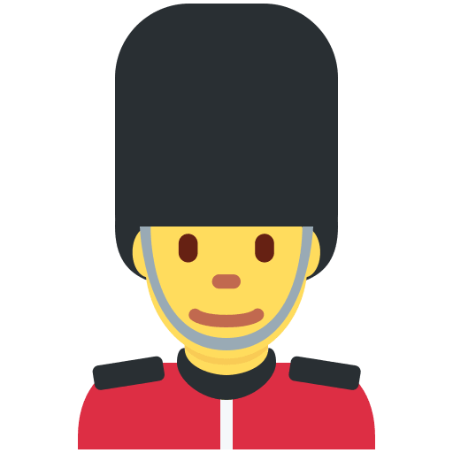 Guardia as drawn by Twitter / X in Twemoji 2.2.2