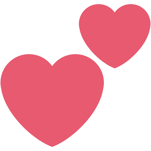Two Hearts as drawn by Twitter / X in Twemoji 2.2.2