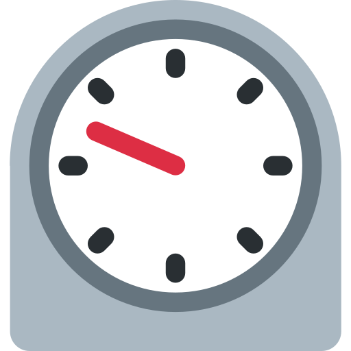Timer as drawn by Twitter / X in Twemoji 2.2.2