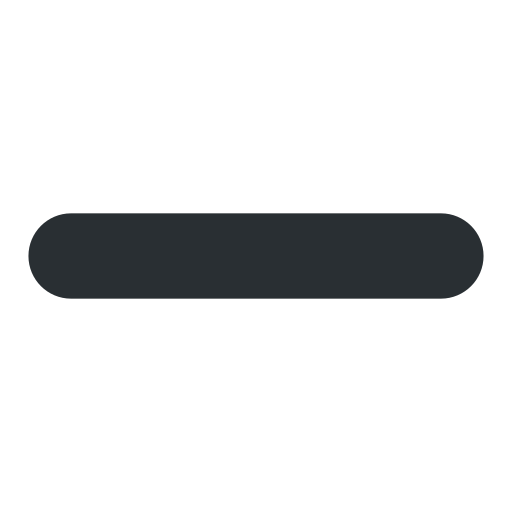 Minus as drawn by Twitter / X in Twemoji 2.2.2