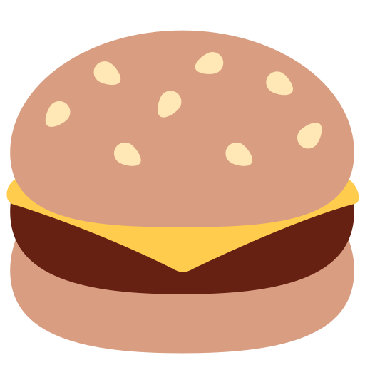 Hamburger as drawn by Twitter / X in Twemoji 2.2.3