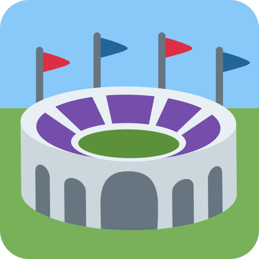 Stadium as drawn by Twitter / X in Twemoji 2.2.3