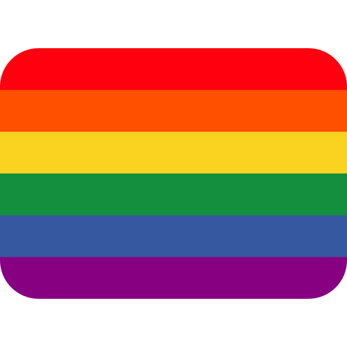 Rainbow Flag as drawn by Twitter / X in Twemoji 2.2.3