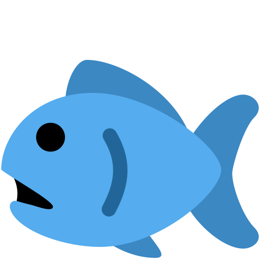 魚 as drawn by Twitter / X in Twemoji 2.2.3