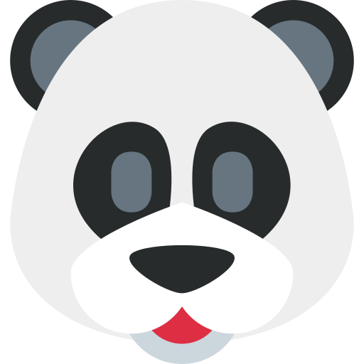 Panda as drawn by Twitter / X in Twemoji 2.2.3