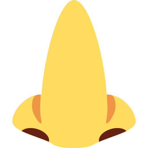 Nose as drawn by Twitter / X in Twemoji 2.2.3