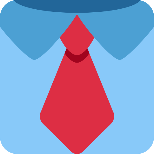 Necktie as drawn by Twitter / X in Twemoji 2.2.3