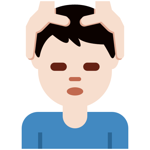 Man Getting Massage: Light Skin Tone, the previous design
