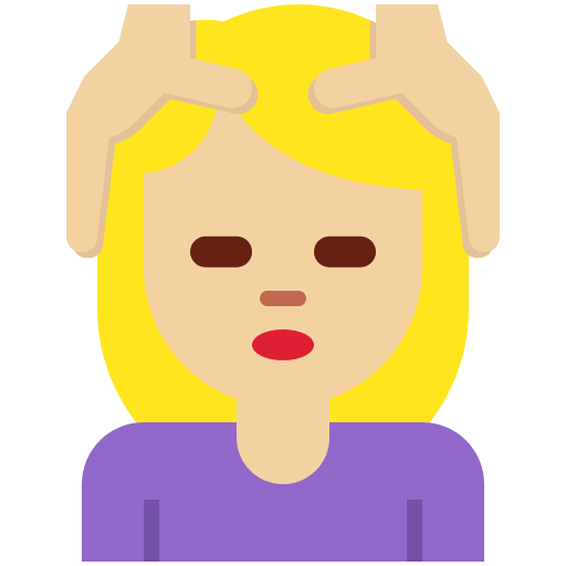 Woman Getting Massage: Medium-Light Skin Tone, the previous design