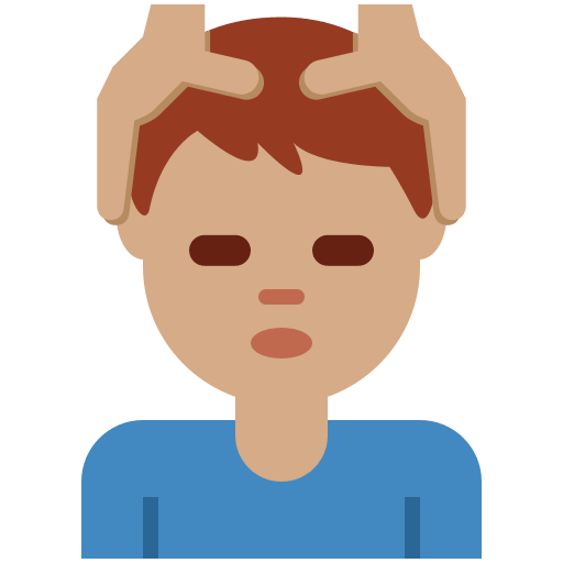 Man Getting Massage: Medium Skin Tone, the previous design