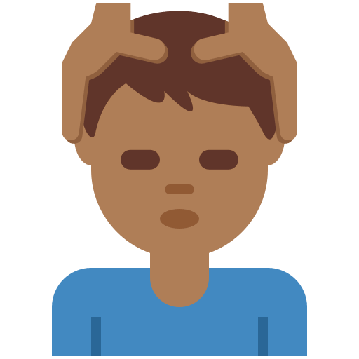 Man Getting Massage: Medium-Dark Skin Tone, the previous design