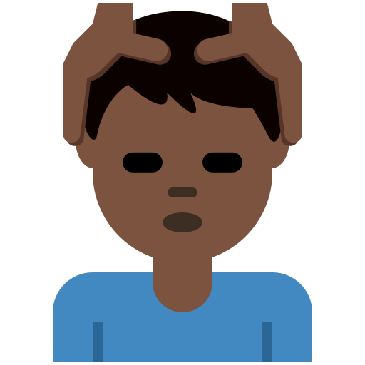 Man Getting Massage: Dark Skin Tone, the previous design