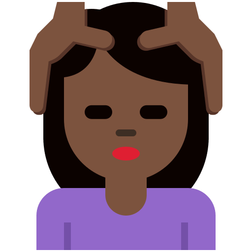 Person Getting Massage: Dark Skin Tone, the previous design