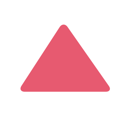 Triângulo Vermelho Para Cima as drawn by Twitter / X in Twemoji 2.2.3