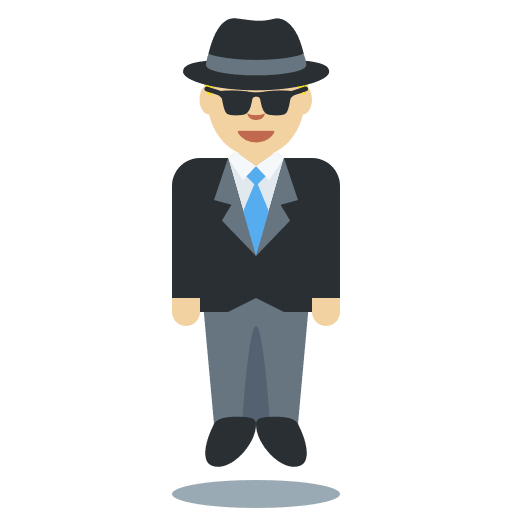 Person in Suit Levitating: Medium-Light Skin Tone, the previous design