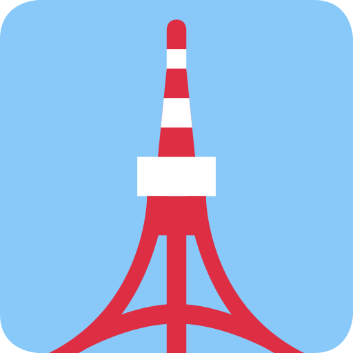 Torre De Tokio as drawn by Twitter / X in Twemoji 2.2.3