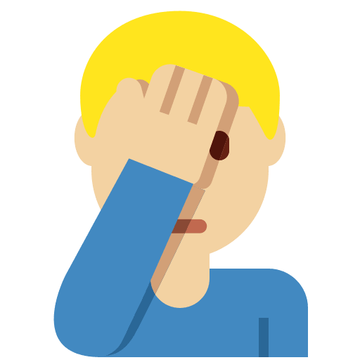 Man Facepalming: Medium-Light Skin Tone, the previous design